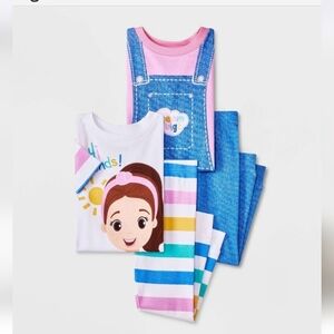 Ms Rachel Toddler Girls 4pc Short Sleeve Cotton Pajama Set 4T